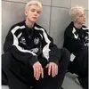Sudadera Retro Estilo Americano Cuello Redondo Forro Polar para Hombre Ripper Guapo Sentido de Alta Gama Ropa Cubo Sin Capucha Traje de Hockey sobre Hielo Suéter Abrigo