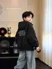 Chaqueta con Capucha para Niños Primavera y Otoño Nuevo Estilo 2026 para Niños Medianos y Mayores Ropa Exterior Fresca Holgada Adolescente Moderna Versátil