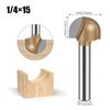 Vástago de 1/4 Vástago de 1/2 Broca para Router de Fondo Redondo de Grado Profesional Fresadora para Carpintería Herramienta para Ranurar Fresadora de Recorte Fresadora de Grabado Broca para Fresadora Eléctrica