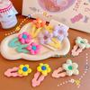 Pinza para el pelo con flor para bebé, pinza para el pelo con flequillo lateral para niña pequeña, pinza para el pelo para niña, pinza para el pelo roto, pinza para la parte trasera de la cabeza, accesorios para el cabello