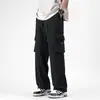 Pantalones de Trabajo Americanos Multibolsillos para Hombre Primavera y Otoño Holgados Resistentes al Desgaste Pierna Recta Largos Pantalones de Trabajo Otoño Protección Laboral Exterior