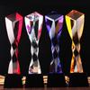 Spot New Free Design Crystal Twist Trophy Medal Crystal Trophy Award Column Commemorative Award Item