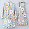 Delantal Impermeable de Manga Larga para Mujer, Delantal a Prueba de Aceite, Delantal de Trabajo Estilo Coreano, Delantal para el Hogar, Delantal de Cocina para Cocinar