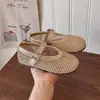 Zapatos de Malla Hueca para Niñas 2026 Verano Nuevos Suela Suave Transpirables Zapatos de Princesa Versátiles Zapatos de Velcro para Niños