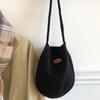 Corea del Sur Bolso Balde de Ante Encerado Suave para Mujer Otoño e Invierno Nuevo Retro Bolso de Hombro Todo Combinable Bolso de Mano Usar Llevar en la Mano Elegante
