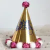Sombrero de Cumpleaños para Niños y Adultos Punto Láser Reflectante Gorra Puntiaguda de Bola Gorra Puntiaguda de Fiesta Gorra de Corona Gorra de Bola Mao