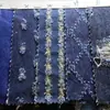 Nuevos Agujeros Cortados Mezclilla Lavada Bordada Estampada Nostálgico Liso Sarga Mezclilla Bolsa para Zapatos Tela para Ropa de Mendigo