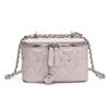 Bolso pequeño acolchado con cadena estilo Chanel de moda coreana para mujer, nuevo modelo de verano 2025, bolso cruzado simple en forma de caja