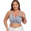 Sutiã de Maternidade e Amamentação Plus Size Estilo Europeu e Americano com Fecho Frontal para Amamentação Mãos Livres