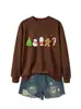 Amazon Wish tienda independiente linda y divertida versátil para mujer estrella de cinco puntas árbol de Navidad muñeco de nieve taza de café sudadera para exportación