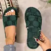 Pantuflas de Suela Gruesa de Comercio Exterior para Mujer, Adecuadas para Usar al Aire Libre, Nuevo Estilo Verano 2025, Estilo Europeo y Americano, Cómodas, Talla Grande, Sandalias con Estampado de Letras