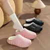 Pantuflas de Algodón Impermeables Antideslizantes de EVA para Mujer 2026 Otoño Invierno Nuevo Estilo Interior con Felpa Cálida Suela Suave Zapatos de Algodón para el Hogar para Hombre