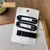 Pinza Negra Minimalista para Cabello Bb, Pinza para Flequillo, Pasador, Moda Estilo Coreano, Accesorio para el Cabello de Commuter para Mujeres