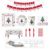 Escena de Decoración Navideña Tema de Fiesta Vajilla Traje Plato de Papel Desechable Plato Cuadrado Redondo Plato de Árbol de Navidad