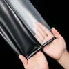 Bolsas com zíper para roupas em estoque, um lado transparente e um lado de filme PE preto, bolsas de embalagem para roupas dupla face, bolsas de embalagem para roupas íntimas espessadas