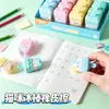Goma de borrar helado con forma de gato, linda goma de borrar helado de dibujos animados, goma de borrar para estudiantes con menos residuos, premio para niños