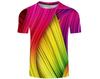 2023 nueva camiseta de impresión digital 3D de verano con impresión de moda masculina, personalidad de moda vanguardista