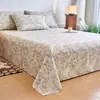 Un tipo de sábana de cama de tela gruesa de algodón puro, vieja y áspera, pieza individual, edredón individual de verano de algodón puro, funda de almohada, juego de tres piezas, tapete de algodón y lino
