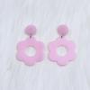Nuevos pendientes huecos de flores, pendientes acrílicos de moda, estilo simple, dulces y frescos, pendientes de nicho, joyería para las orejas para mujeres.