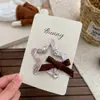 Novo Grampo de Cabelo Versátil com Laço de Veludo em Forma de Coração Headband para Outono e Inverno Acessórios de Cabelo High-End para Meninas