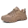 Nuevos zapatos de senderismo de gran tamaño para hombre, zapatos deportivos para exteriores de suela gruesa, zapatos de senderismo de cuero de caña baja, botas de cross country, zapatos casuales