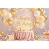 Bestseller transfronterizo: Tela de fondo de Feliz Cumpleaños para fiestas, tela colgante para ambientar, pancarta y bandera decorativas de alta gama