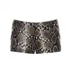 Hot pants de cintura baixa com lantejoulas e estampa de leopardo para mulheres, roupas femininas ultra curtas justas ao corpo, sexy, estilo europeu e americano, para boate