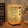 Lámpara de escritorio luz nocturna mesita de noche sin estilo chino retro cuerpo Shoujin luz nocturna pequeña temperamento simple estudio caligrafía estilo antiguo dormitorio