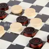 Damas Internacionales Madera Maciza Tablero de Ajedrez Plegable Tamaño Grande Mediano Pequeño Juego de Ajedrez Niños Aprenden Ajedrez y Cartas