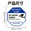 Señal de advertencia de seguridad y vigilancia de comercio exterior para monitoreo antirrobo en parques industriales, letrero de hierro octagonal, 30 cm