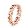 Anillo de cobre hueco de acero y titanio para mujer coreana, anillo de transferencia de moneda de oro de 18 quilates, joyería pequeña al por mayor