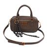 Bolsa de Bowling Vintage de Nicho Feminina Outono e Inverno Nova Simples Maillard Ombro Transversal Bolsa Boston