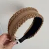 Faixa de Cabelo Trançada de Lã Tricotada para Mulheres, Faixa de Cabelo Larga de Alta Qualidade para Outono e Inverno, Faixa de Cabelo da Moda para Lavar o Rosto, Acessório de Cabelo