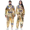 Traje de Cosplay de Astronauta Plateado Blanco de Una Pieza Estilo Espacial de Ciencia Ficción, Piloto de Traje Espacial Dorado de la Tierra Errante de Halloween
