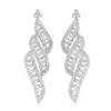 Pendientes Largos Exagerados de Pedrería Transfronterizos Europeos y Americanos para Mujer, Pendientes de Diamante de Fiesta Lujosos y Atmosféricos Fabricante Venta al por Mayor