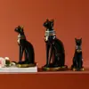 Estatueta Criativa de Gato Egípcio Exótico Artesanato de Resina, Suportes de Livro Decorativos Práticos, Castiçais, Presentes Decorativos Suaves