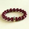 Pulsera de Cuentas de Cinabrio Natural Benmingnian para Hombres y Mujeres Artística Retro Zodiaco Pulsera de Cinabrio Zijin para Regalos