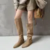 Botas altas Maillard para mujer 2026 nuevas populares adelgazantes marrones hasta la rodilla con aumento interno de altura para personas petite