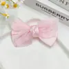 Leve Semi-transparente Estampa Floral Laço de Organza DIY Artesanal Acessórios de Cabelo Broche Roupas Caixa de Presente Acessórios Decorativos