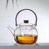 Alça de madeira elevação viga alta vidro borosilicato fabricante chá espessado alta temperatura resistente saúde pote chaleira doméstica bule atacado
