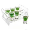 Estante Transparente de Acrílico Personalizado para Copas de Vino para Bar, Estante de Almacenamiento para Copas de Cóctel de 6 Agujeros, Estante para Vasos de Fiesta