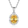 Collar de Plata S925 de Huevo de Paloma de 2.5ct para Mujer Cadena para Clavícula de Zircón 8A Venta Caliente Transfronteriza Retro Europea y Americana