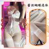 Lencería Sexy Encaje Malla Tentación Transparente Hueco Body Entrepierna Abierta Set Uniforme para Mujer Ajustado
