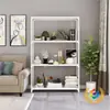 60cm Estante de Acero de Gran Ángulo Estantería de Almacenamiento Multicapa para Hogar Balcón Zapatero Estante Pequeño Estante de Exhibición Almacén Estantería de Hierro