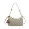 Bolsa Vintage Floral de Axila com Estampa Retrô, Bolsa Nova em Formato de Lua Crescente, Nova Bolsa de Ombro Transversal Elegante para a Primavera de 2026