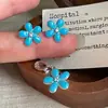 Pingente Flor Azul Klein de Prata S925, Simples e Estiloso, Adequado para o Dia a Dia, Compacto e Versátil, Moda de Luxo Leve com um Toque Refinado