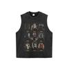 Camiseta de manga larga estilo americano High Street con estampado de Diablo Oscuro de alta resistencia para hombre y mujer, retro, moderna, nueva, top básico