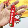 Llavero Creativo Navideño de Dibujos Animados Lindo Papá Noel Muñeco de Nieve Reno Árbol de Navidad Pequeño Regalo Colgante para Mochila