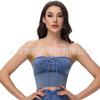 Primavera e Verão 2025 Nova Moda Casual Ajustável Cordão Tubo Top Roupa Íntima Push-up Roupa de Yoga