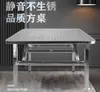 Mesa plegable de acero inoxidable, mesa de barbacoa portátil, puesto al aire libre, puesto comercial de mercado nocturno, mesa cuadrada, mesa de comedor cuadrada